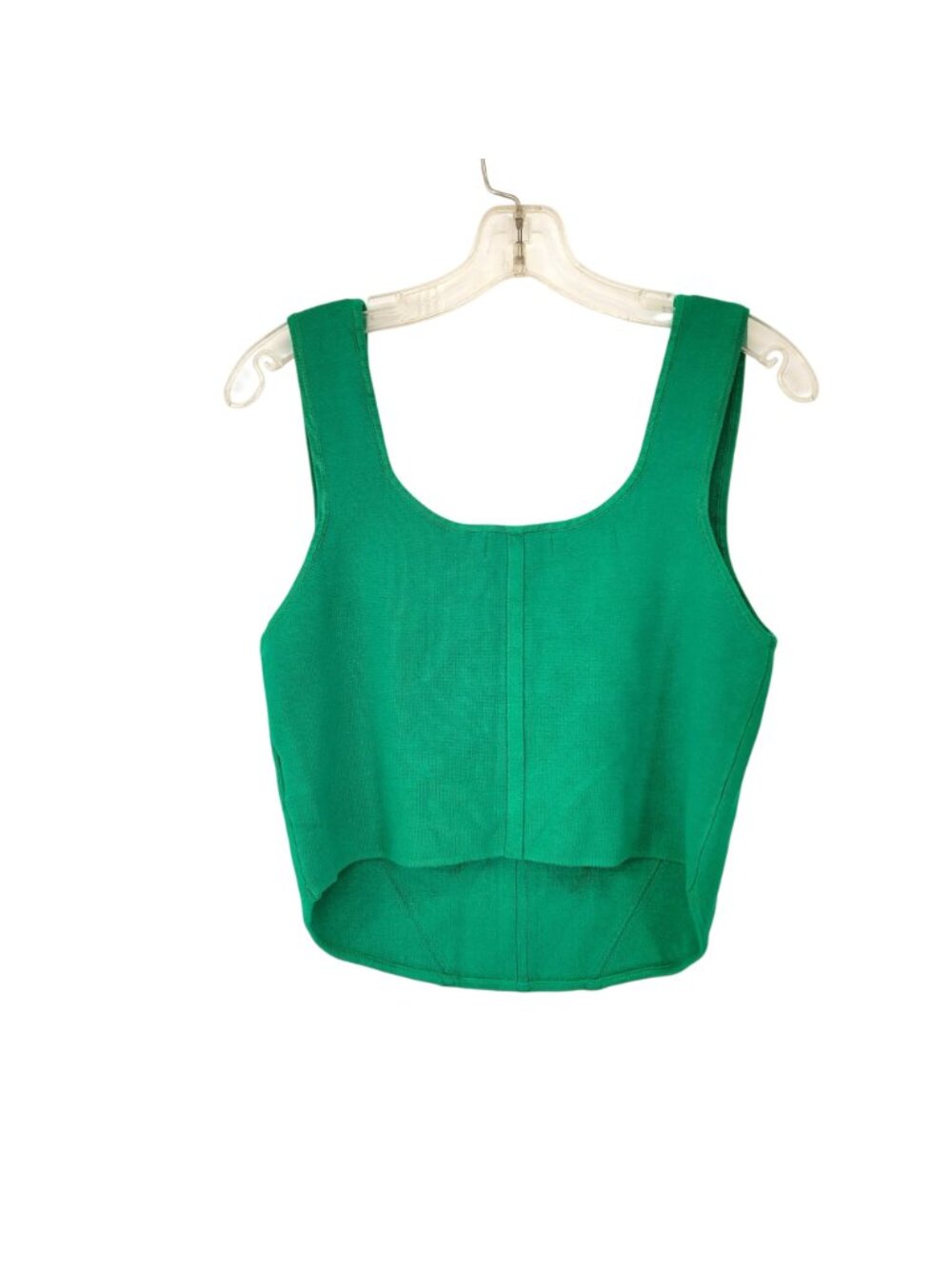 House Of Harlow 1960 Green Knit Cropped Tank Top Women's Size Large - Picture 2 of 5